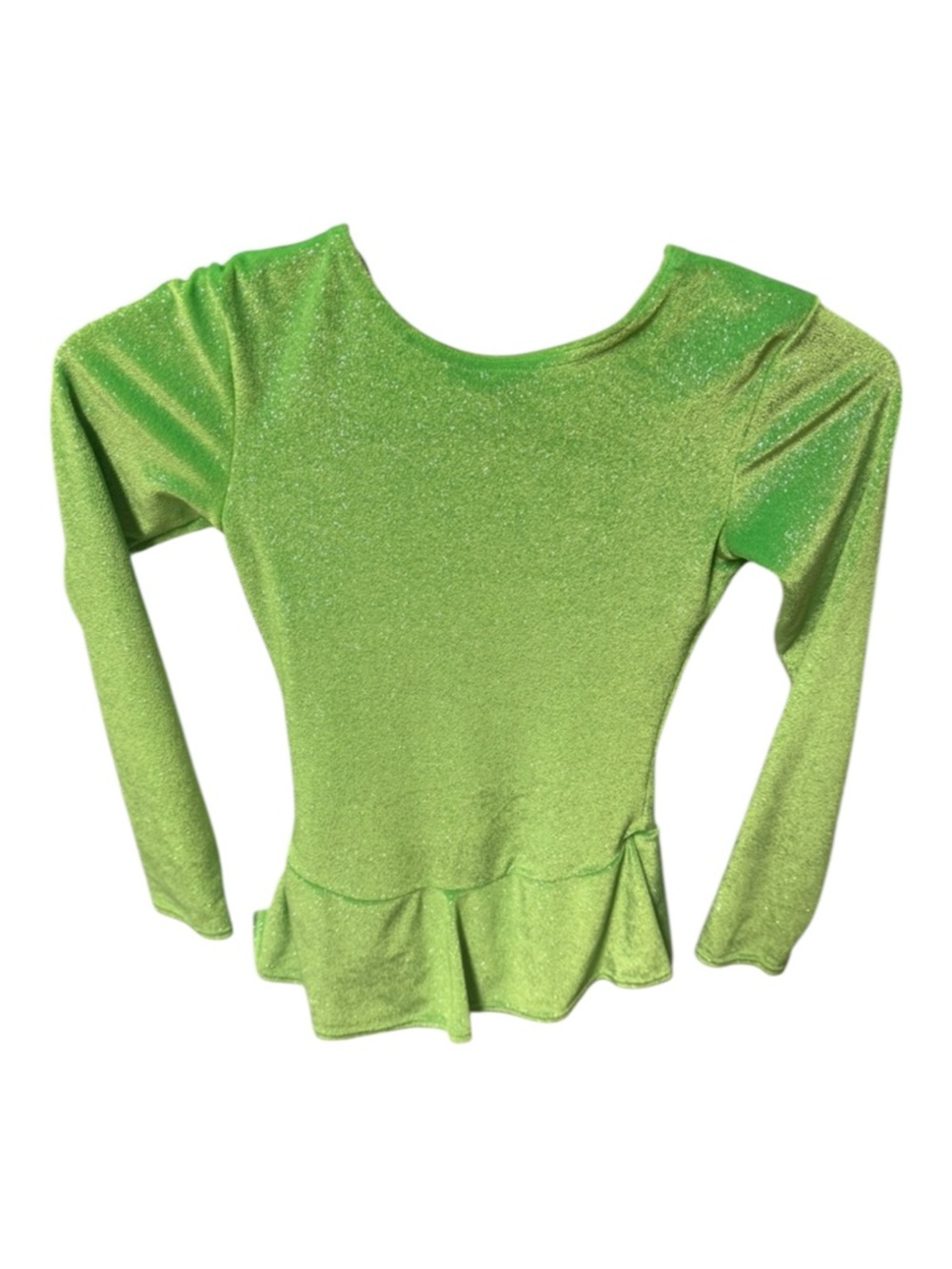 Vintage MONDOR Girls dance/skate/ gymnastics dress Sparkling Lime Green